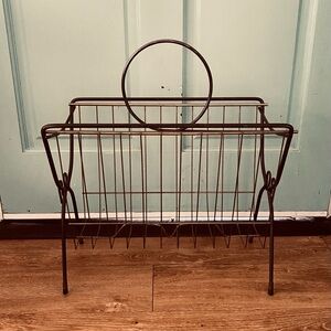 MCM Vintage Wire Magazine Holder